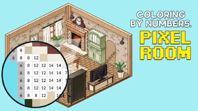 Coloring by Numbers. Pixel Room