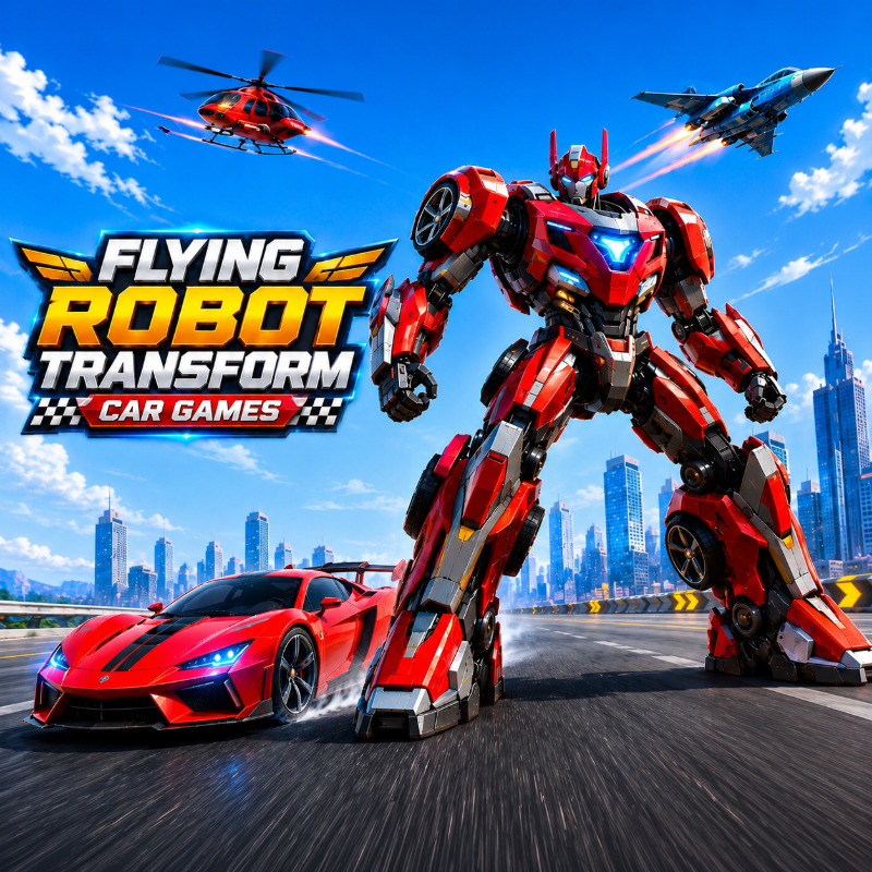 Vliegende Robot Transformeer Auto Spellen