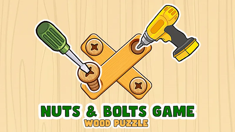 Nüsse & Bolzen Spiel: Holzpuzzle